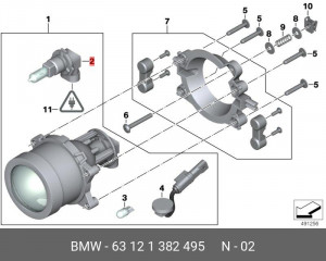 Лампа 63 12 1 382 495 BMW
