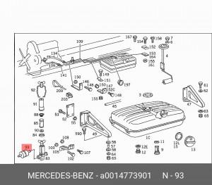 Фильтр топливный A0014773901 MERCEDES BENZ