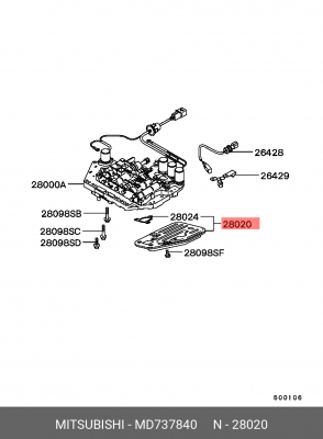Фильтр масляный АКПП MD737840 MITSUBISHI