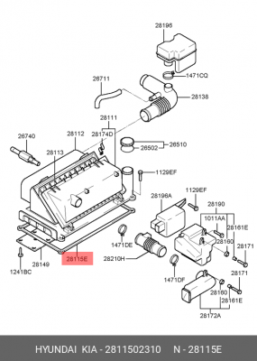 Прокладка крышки ГБЦ 2811502310 HYUNDAI KIA