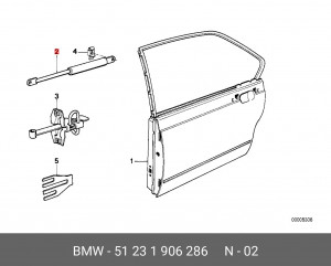 Амортизатор капота 51 23 1 906 286 BMW