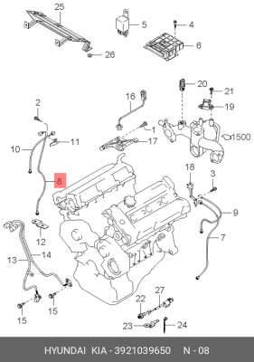 Датчик кислородный (лямбда-зонд) 3921039650 HYUNDAI KIA