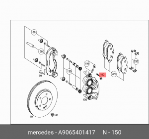 Датчик износа тормозных колодок A 906 540 14 17 MERCEDES BENZ