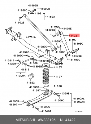 Амортизатор подвески AW338196 MITSUBISHI