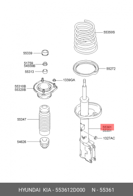 Амортизатор подвески 55361-2D000 HYUNDAI KIA