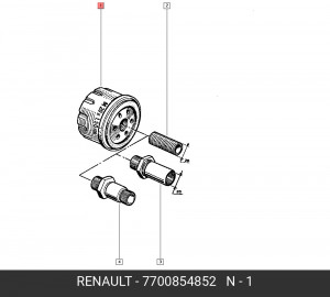 Фильтр масляный двигателя 7700854852 RENAULT