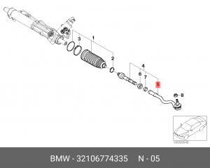 Наконечник рулевой тяги 32 10 6 774 335 BMW