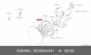 Диск сцепления 30100AA541 SUBARU