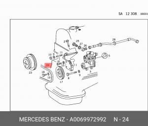 Ремень приводной A0069972992 MERCEDES BENZ