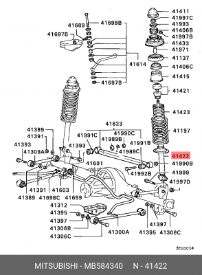 Амортизатор подвески MB584340 MITSUBISHI