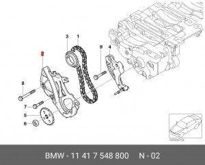 Болт шкива ремня приводного 11 41 7 548 800 BMW