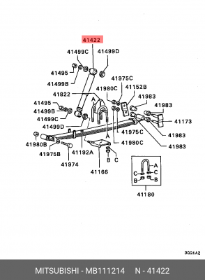 Амортизатор подвески MB111214 MITSUBISHI