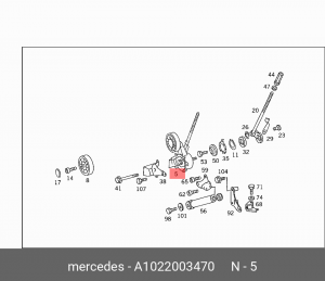 Натяжитель ремня приводного в сборе A 102 200 34 70 MERCEDES BENZ