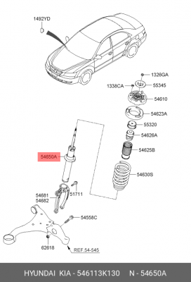 Амортизатор подвески 54611-3K130 HYUNDAI KIA