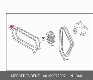 Ремень приводной A0109972092 MERCEDES BENZ