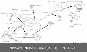 Шланг тормозной 46210-46L10 NISSAN