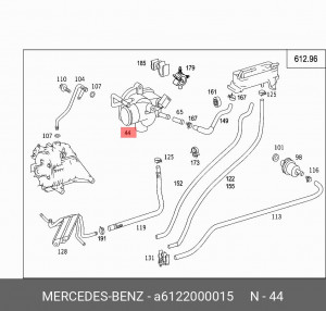 Термостат системы охлаждения A6122000015 MERCEDES BENZ