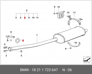 Кольцо резиновое 18 21 1 723 647 BMW
