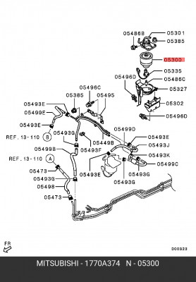 Фильтр топливный 1770A374 MITSUBISHI