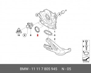 Сальник коленвала 11 11 7 805 945 BMW