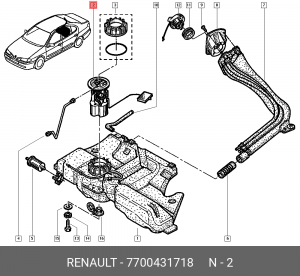 Насос электрический топливной системы в сборе 7700431718 RENAULT