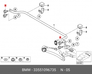 Стойка стабилизатора 33 55 1 096 735 BMW