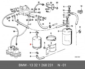 Фильтр топливный 13 32 1 268 231 BMW
