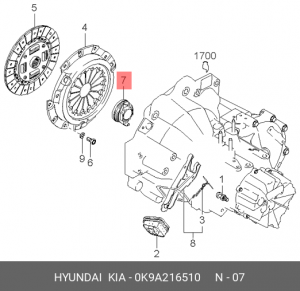 Подшипник выжимной сцепления 0K9A216510 HYUNDAI KIA