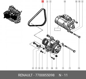 Ремень приводной 77 00 855 098 RENAULT