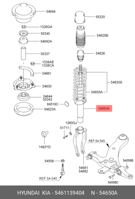 Амортизатор подвески 5461139404 HYUNDAI KIA