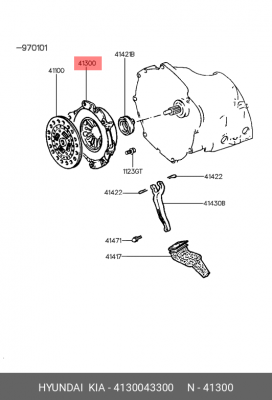 Корзина сцепления 4130043300 HYUNDAI KIA