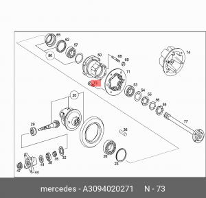 Болт - шпилька крепления колеса A3094020271 MERCEDES BENZ