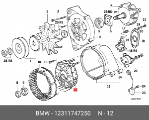 Мост диодный генератора 12 31 1 747 250 BMW