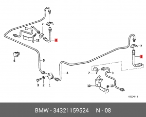 Шланг тормозной 34 32 1 159 524 BMW