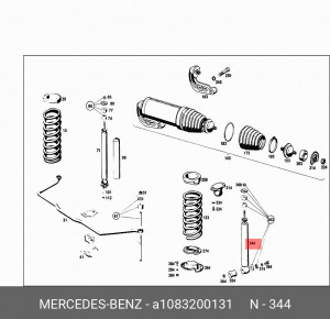 Амортизатор подвески A1083200131 MERCEDES BENZ
