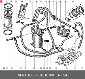 Фильтр топливный 7701010100 RENAULT