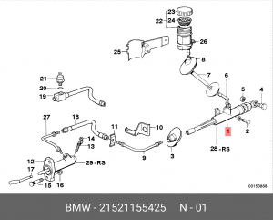 Цилиндр сцепления главный 21 52 1 155 425 BMW