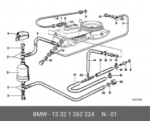 Фильтр топливный 13 32 1 262 324 BMW