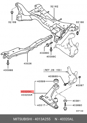 Рычаг подвески 4013A255 MITSUBISHI