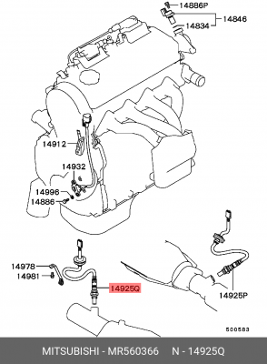 Датчик кислородный (лямбда-зонд) MR560366 MITSUBISHI