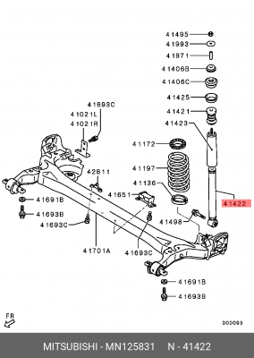 Амортизатор подвески MN125831 MITSUBISHI