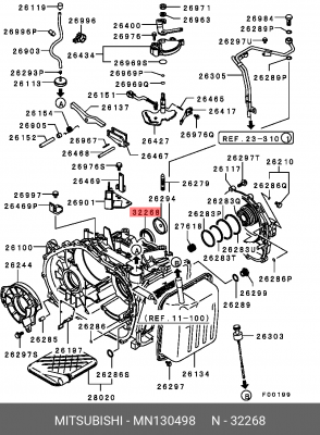 Сальник КПП MN130498 MITSUBISHI