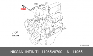 Свеча накаливания 11065-V0700 NISSAN