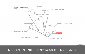 Ремень приводной 11920-W4400 NISSAN