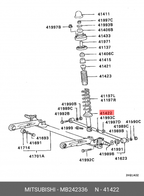 Амортизатор подвески MB242336 MITSUBISHI