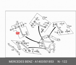 Рычаг подвески A 140 350 18 53 MERCEDES BENZ
