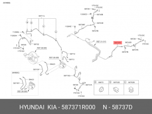 Шланг тормозной 587371R000 HYUNDAI KIA