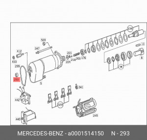 Втулка стартера A 000 151 41 50 MERCEDES BENZ