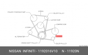 Ремень приводной 11920-16V10 NISSAN