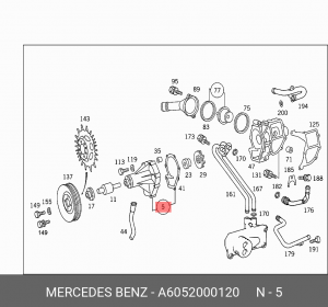 Насос - помпа системы охлаждения ДВС A6052000120 MERCEDES BENZ